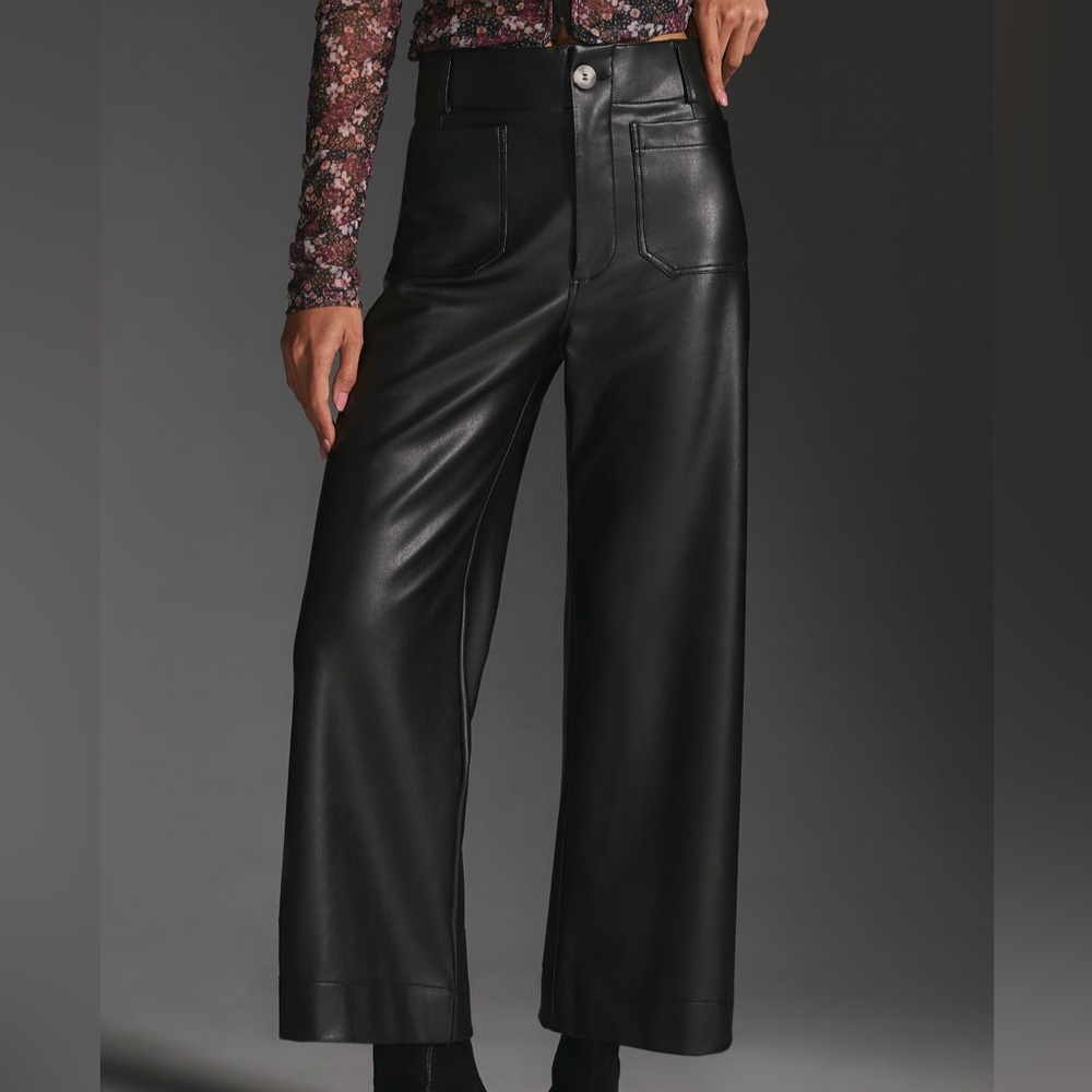 Maeve Collette Faux Leather High Waisted Pants Sz 32